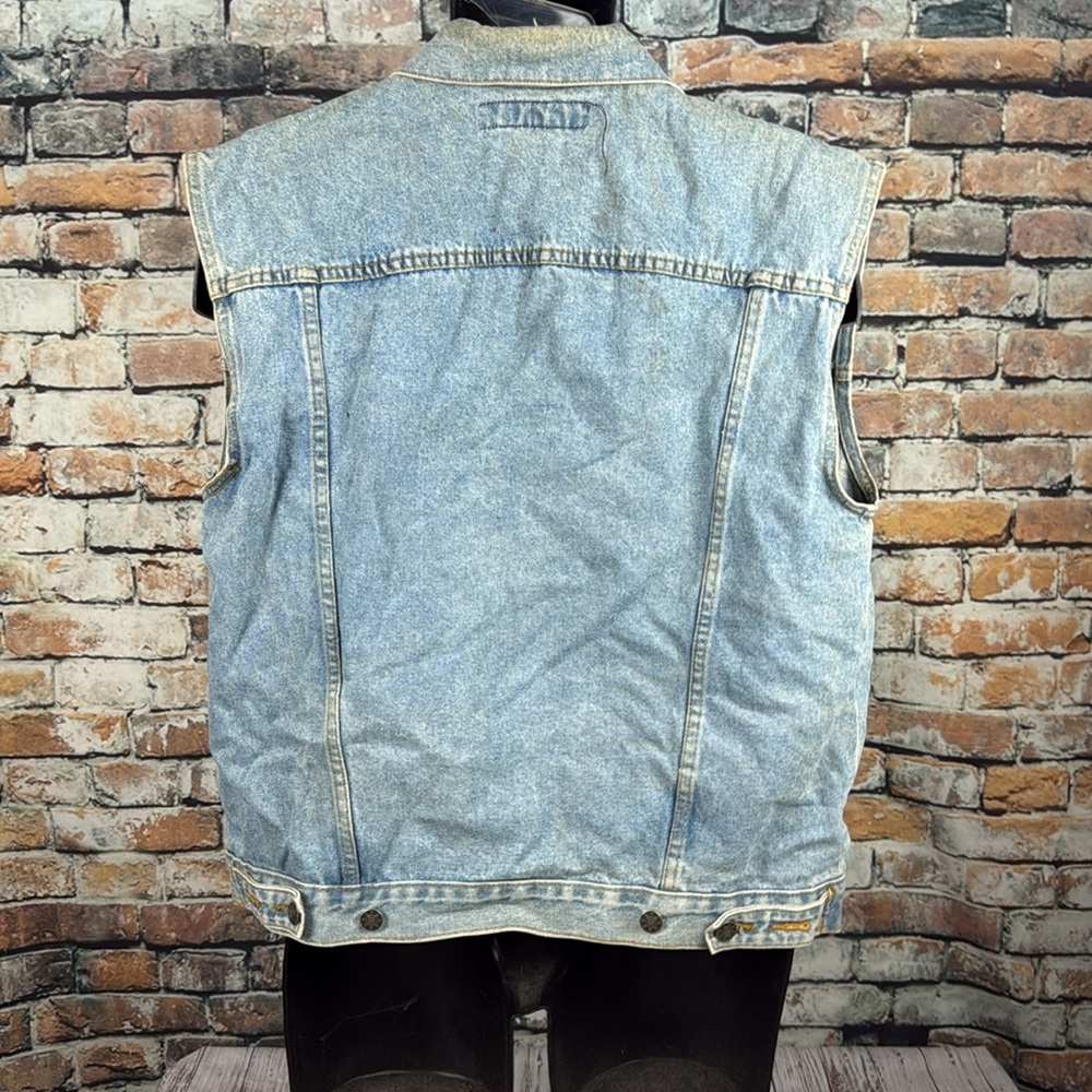 Todays News Blue denim vest Size M - Picture 4 of 7